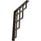 Ekena Millwork Diane Wrought Iron Bracket, (Single center brace), Antiqued Brass 1 1/2"W x 12"D x 15"H BKTM01X12X15SDIABS - alternate 1